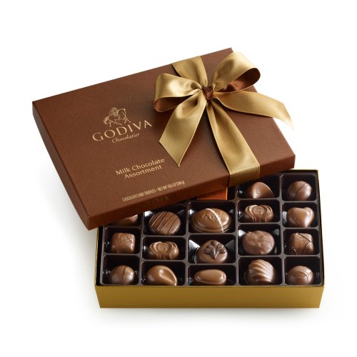 Godiva Chocolatier Milk Chocolate Gift Box Classic Gold Ribbon