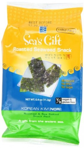 Sea's Gift Korean Seaweed Snack, Kim Nori, Roasted And Sea Salt, 0.4 