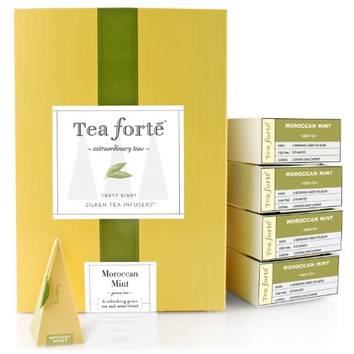 Tea Forte Event Box – 48 Silken Pyramid Infusers – Moroccan Mint ...