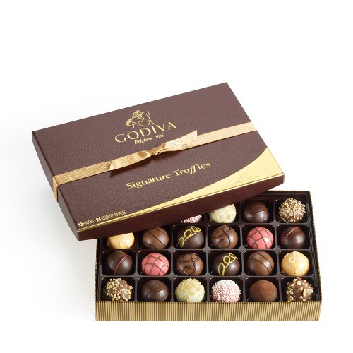 Godiva Chocolatier Signature Chocolate Truffles Gift Box, Classic, 24 ...