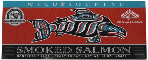 Alaska Smokehouse Smoked Sockeye Fillet in Gift Box, 16-Ounce - Gourmet ...