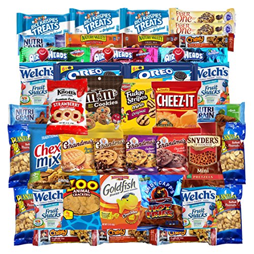 Chips Cookies Candies & Snacks Care Package (40 Count) by Variety Fun ...